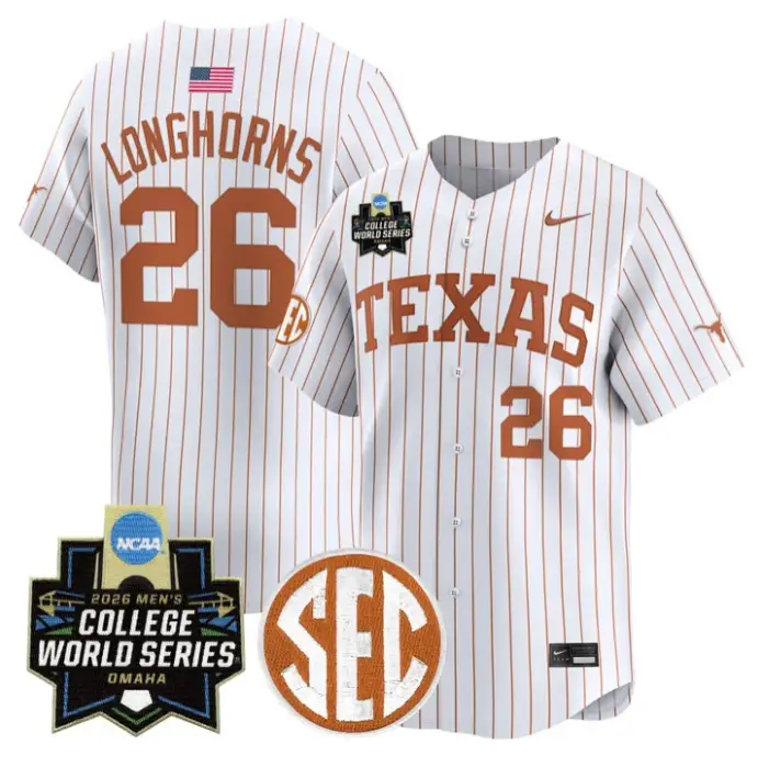 Longhorns Jersey #26 Texas Longhorns 2026 World Series Stitched by My Store