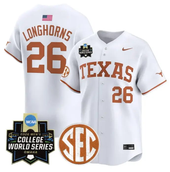 Longhorns Jersey #26 Texas Longhorns 2026 World Series Stitched by My Store
