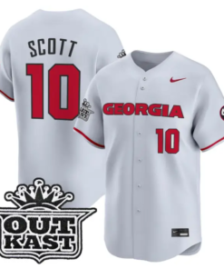 Matt Scott Jersey #10 Georgia Bulldogs Baseball 2026 Outkast Stitched by My Store