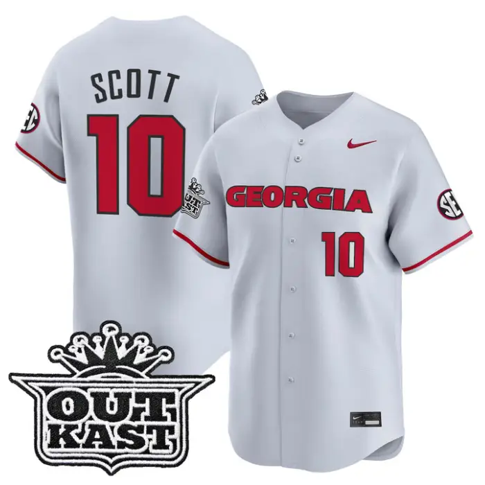 Matt Scott Jersey #10 Georgia Bulldogs Baseball 2026 Outkast Stitched by My Store