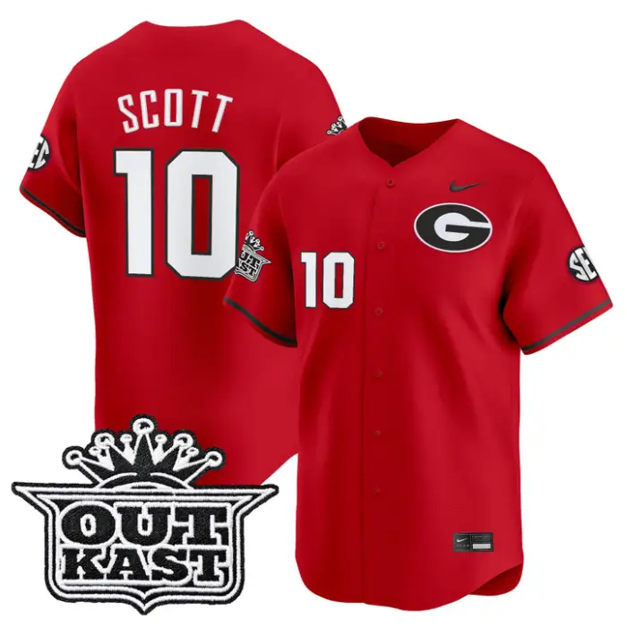 Matt Scott Jersey #10 Georgia Bulldogs Baseball 2026 Outkast Stitched by My Store