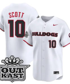 Matt Scott Jersey #10 Georgia Bulldogs Baseball 2026 Outkast Stitched by My Store