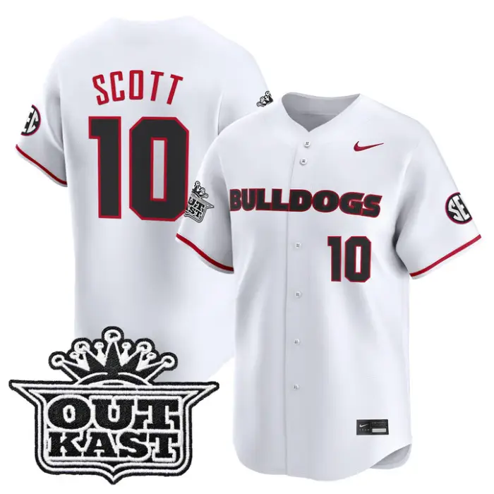 Matt Scott Jersey #10 Georgia Bulldogs Baseball 2026 Outkast Stitched by My Store