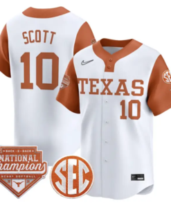 Mia Scott Jersey #10 Texas 2026 Back-To-Back World SeriesChampions by My Store