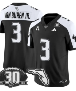 Michael Van Buren Jr Jersey #3 South Florida Bulls 30th Patch Stitched by My Store NCAA Football Jerseys