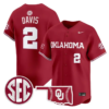 Myles Davis Jersey #2 Oklahoma Sooners Baseball 2026 Vapor Stitched