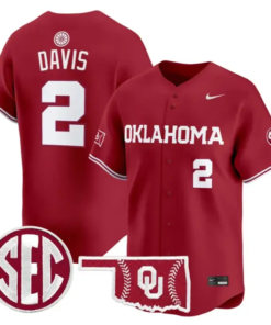Myles Davis Jersey #2 Oklahoma Sooners Baseball 2026 Vapor Stitched by My Store