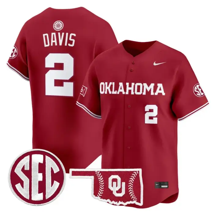 Myles Davis Jersey #2 Oklahoma Sooners Baseball 2026 Vapor Stitched by My Store