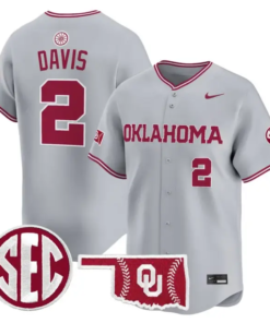 Myles Davis Jersey #2 Oklahoma Sooners Baseball 2026 Vapor Stitched by My Store