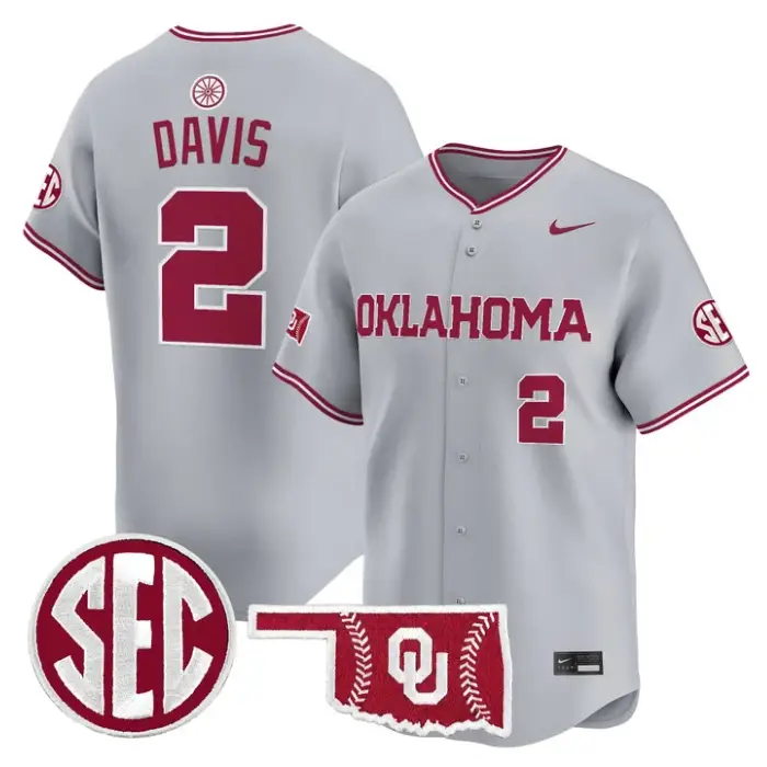 Myles Davis Jersey #2 Oklahoma Sooners Baseball 2026 Vapor Stitched by My Store
