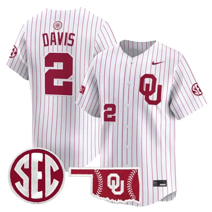 Myles Davis Jersey #2 Oklahoma Sooners Baseball 2026 Vapor Stitched by My Store