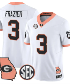 Nate Frazier Jersey #3 Georgia Bulldogs 2026 The Big Peach Stitched by My Store NCAA Football Jerseys
