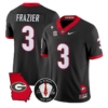 Nate Frazier Jersey #3 Georgia Bulldogs 2026 Vince Dooley Stitched - Top Wow Design Nate Frazier Jersey #3 Georgia Bulldogs 2026 Vince Dooley Stitched