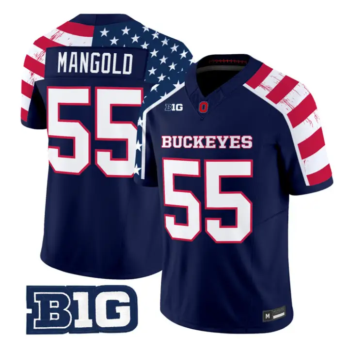 Nick Mangold Jersey #55 Ohio State America 250 Edition Limited Stitched by My Store NCAA Football Jerseys