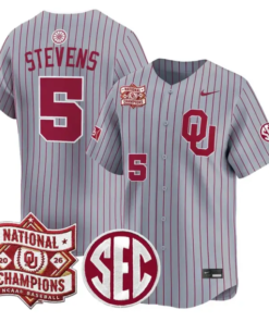 Nolan Stevens Jersey #5 Oklahoma 2026 National Champions Patch Stitched by My Store