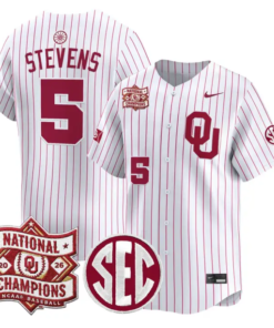 Nolan Stevens Jersey #5 Oklahoma 2026 National Champions Patch Stitched by My Store