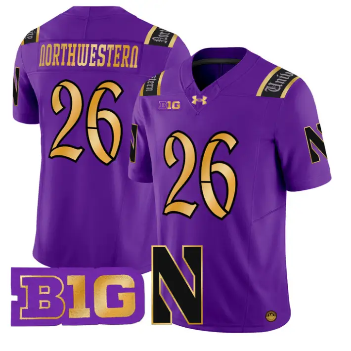 Northwestern Jersey #26 Northwestern Wildcats 2026 Vapor Limited Stitched by My Store NCAA Football Jerseys