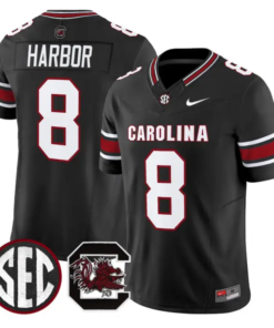 Nyck Harbor Jersey #8 South Carolina Gamecocks 2026 Limited Stitched by My Store NCAA Football Jerseys