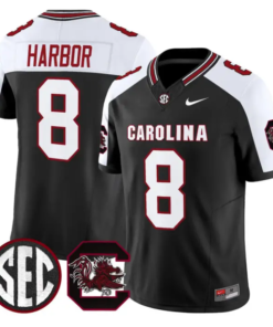 Nyck Harbor Jersey #8 South Carolina Gamecocks 2026 Limited Stitched by My Store NCAA Football Jerseys