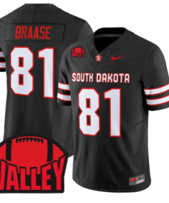 Ordell Braase Jersey #81 South Dakota 2026 Vapor Limited Stitched by My Store NCAA Football Jerseys
