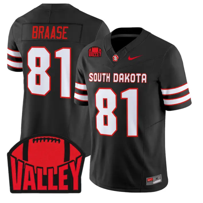 Ordell Braase Jersey #81 South Dakota 2026 Vapor Limited Stitched by My Store NCAA Football Jerseys