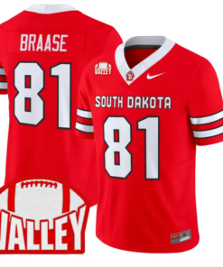 Ordell Braase Jersey #81 South Dakota 2026 Vapor Limited Stitched by My Store NCAA Football Jerseys