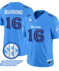 Peyton Manning Jersey #16 Tennessee Vols Music City Edition Stitched by My Store NCAA Football Jerseys