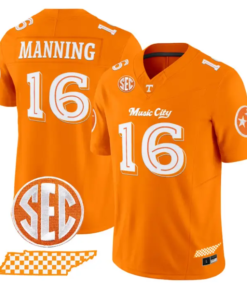 Peyton Manning Jersey #16 Tennessee Vols Music City Edition Stitched by My Store NCAA Football Jerseys