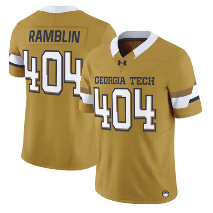 Ramblin Jersey #404 Georgia Tech Yellow Jackets 2026 Limited Stitched by My Store NCAA Football Jerseys