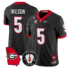 Raylen Wilson Jersey #5 Georgia Bulldogs 2026 Vince Dooley Stitched - Top Wow Design Raylen Wilson Jersey #5 Georgia Bulldogs 2026 Vince Dooley Stitched