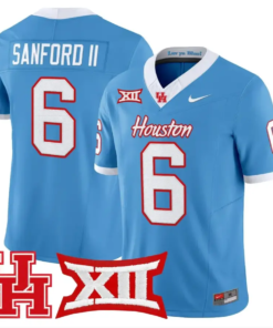 Re'Shaun Sanford II Jersey #6 Houston Cougars 2026 Limited Stitched by My Store NCAA Football Jerseys