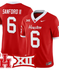 Re'Shaun Sanford II Jersey #6 Houston Cougars 2026 Limited Stitched by My Store NCAA Football Jerseys