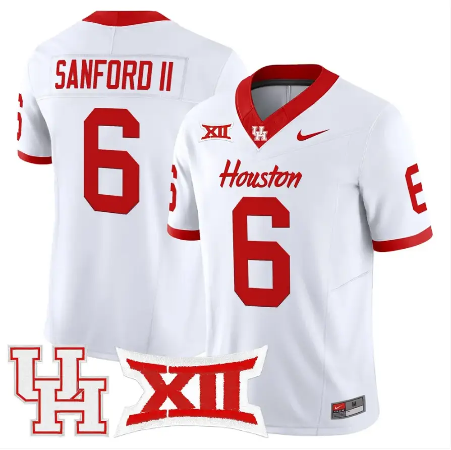 Re'Shaun Sanford II Jersey #6 Houston Cougars 2026 Limited Stitched by My Store NCAA Football Jerseys