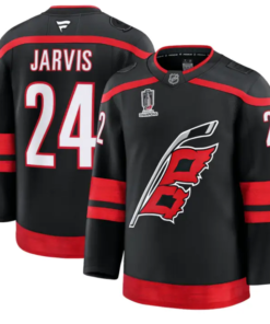 Seth Jarvis Jersey #24 Carolina Hurricanes 2026 Stanley Cup Champions Black by Hockey David