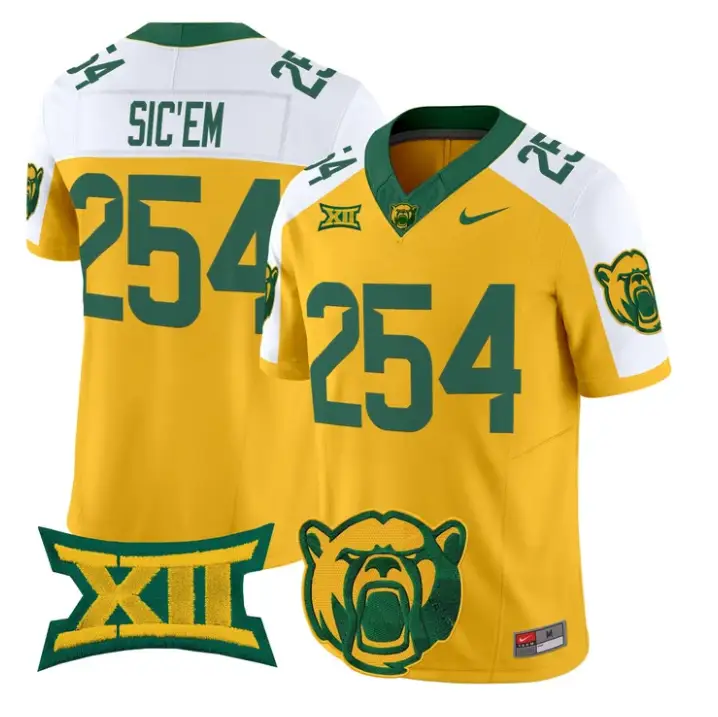 Sic'Em Jersey #254 Baylor Bears 2026 Vapor Limited Stitched by My Store NCAA Football Jerseys