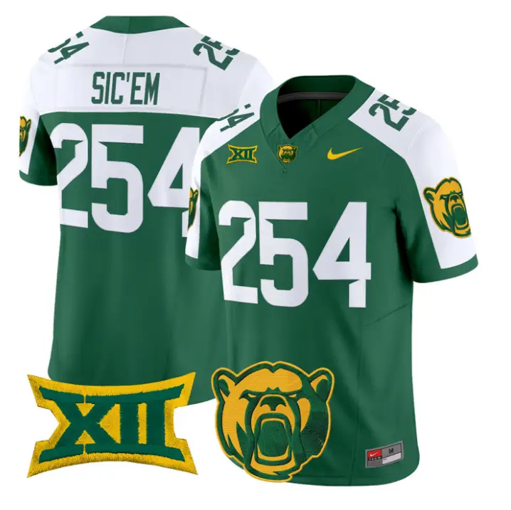 Sic'Em Jersey #254 Baylor Bears 2026 Vapor Limited Stitched by My Store NCAA Football Jerseys