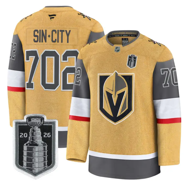 SinCity Jersey #702 Vegas Golden Knights 2026 Stanley Cup Stitched by Hockey David