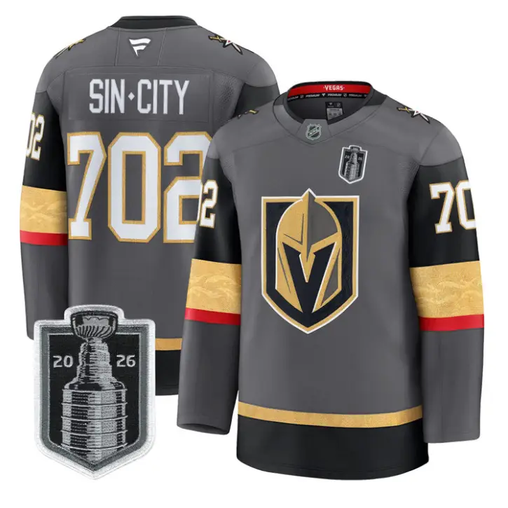 SinCity Jersey #702 Vegas Golden Knights 2026 Stanley Cup Stitched by Hockey David