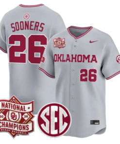 Sooners Jersey #26 Oklahoma 2026 National Champions Patch Stitched by My Store
