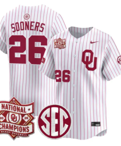 Sooners Jersey #26 Oklahoma 2026 National Champions Patch Stitched by My Store