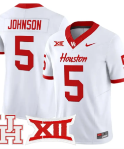 Stephon Johnson Jersey #5 Houston Cougars 2026 Vapor Limited Stitched Black Alter by My Store NCAA Football Jerseys