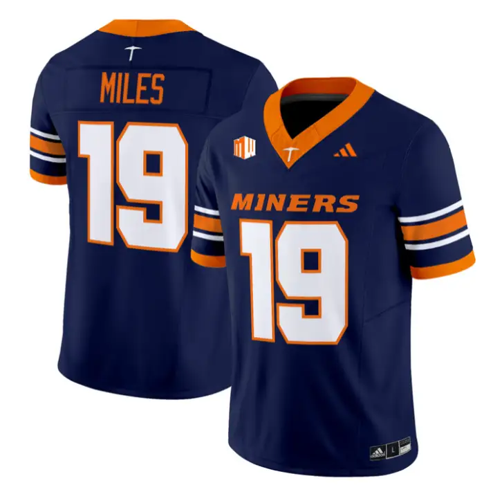 Sterling Miles Jersey #19 UTEP Miners 2016 Vapor Limited Stitched by My Store NCAA Football Jerseys