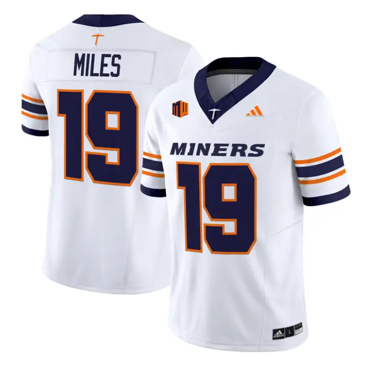Sterling Miles Jersey #19 UTEP Miners 2016 Vapor Limited Stitched by My Store NCAA Football Jerseys