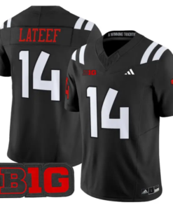 TJ Lateef Jersey #14 Nebraska Cornhuskers 2026 Vapor Stitched by My Store NCAA Football Jerseys