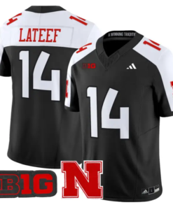 TJ Lateef Jersey #14 Nebraska Cornhuskers 2026 Vapor Stitched by My Store NCAA Football Jerseys