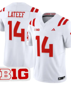 TJ Lateef Jersey #14 Nebraska Cornhuskers 2026 Vapor Stitched by My Store NCAA Football Jerseys