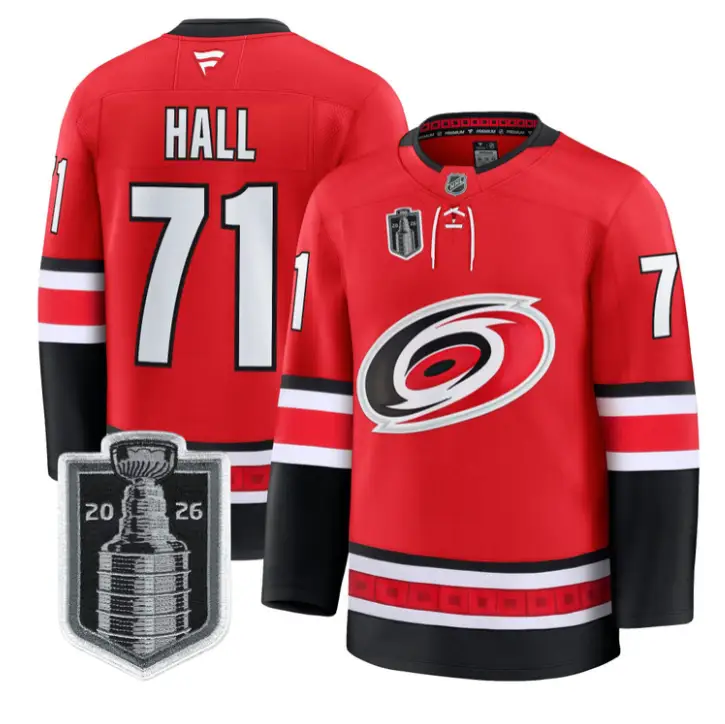 Taylor Hall Jersey #71 Carolina Hurricanes 2026 Stanley Cup Stitched by Hockey David