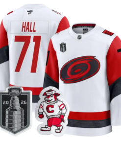 Taylor Hall Jersey #71 Carolina Hurricanes 2026 Stanley Cup Stitched by Hockey David