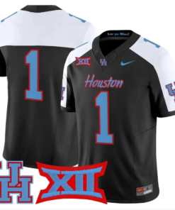 Team Jersey #1 Houston Cougars 2026 Vapor Limited Stitched by My Store NCAA Football Jerseys
