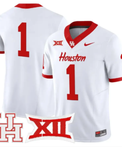 Team Jersey #1 Houston Cougars 2026 Vapor Limited Stitched by My Store NCAA Football Jerseys